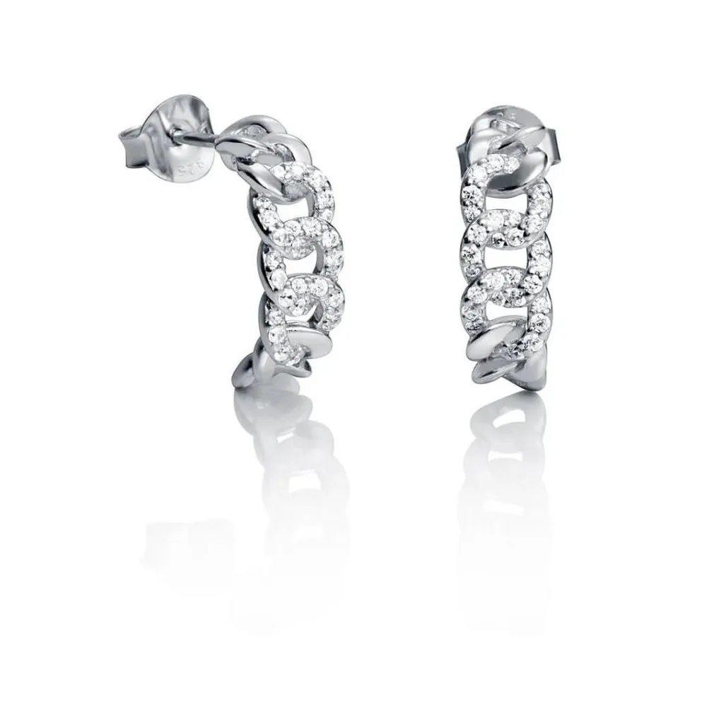 Pendientes de plata con circonitas 