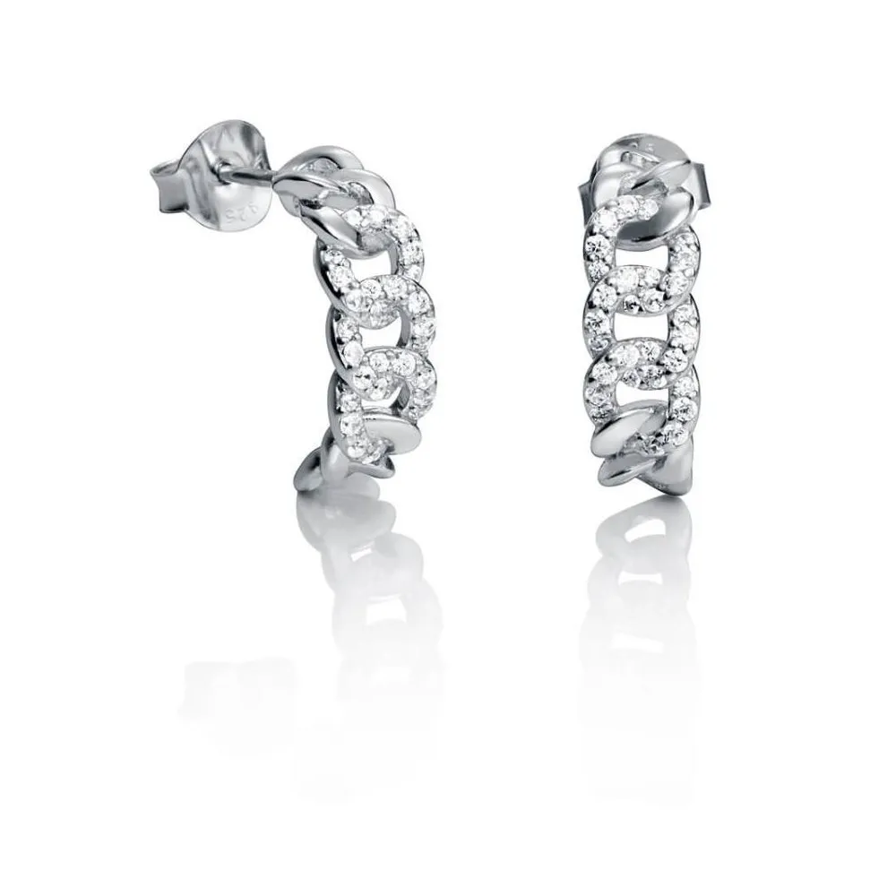 Pendientes de plata con circonitas 