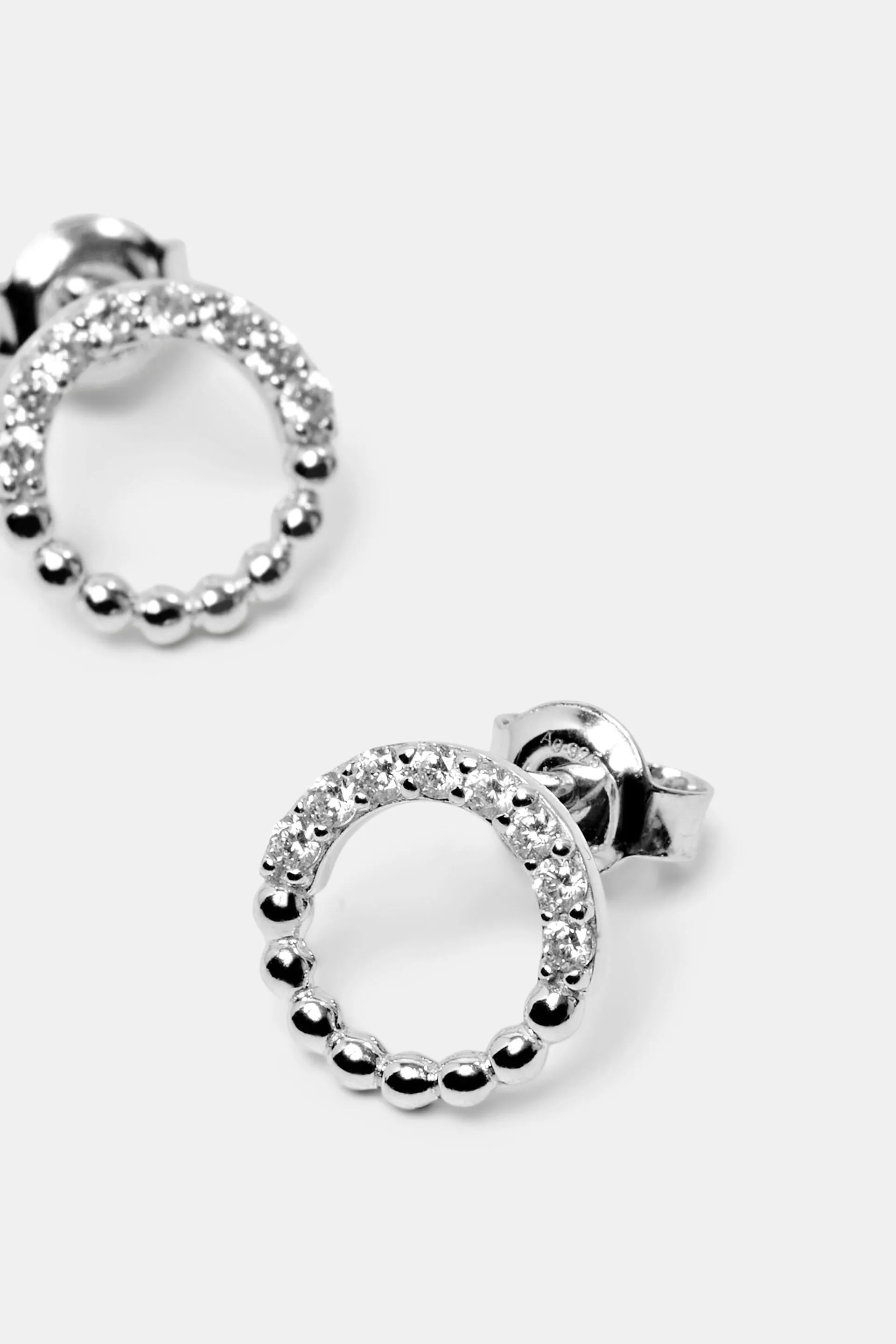 Pendientes de plata de ley con circonitas