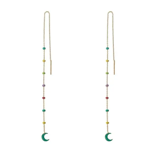 Pendientes en Plata de Ley Paradise Moon Gold