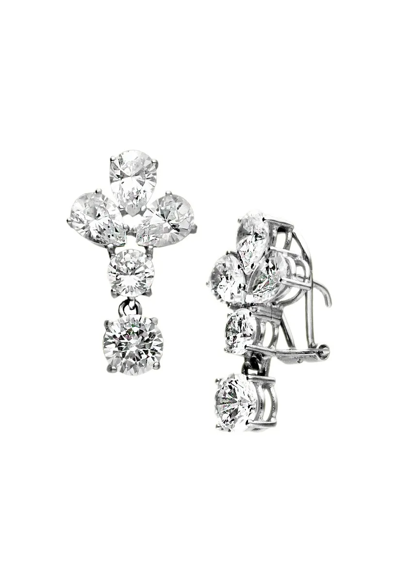 PENDIENTES MUJER ORO BLANCO Y CIRCONITAS PARA NOVIA 002_52129P