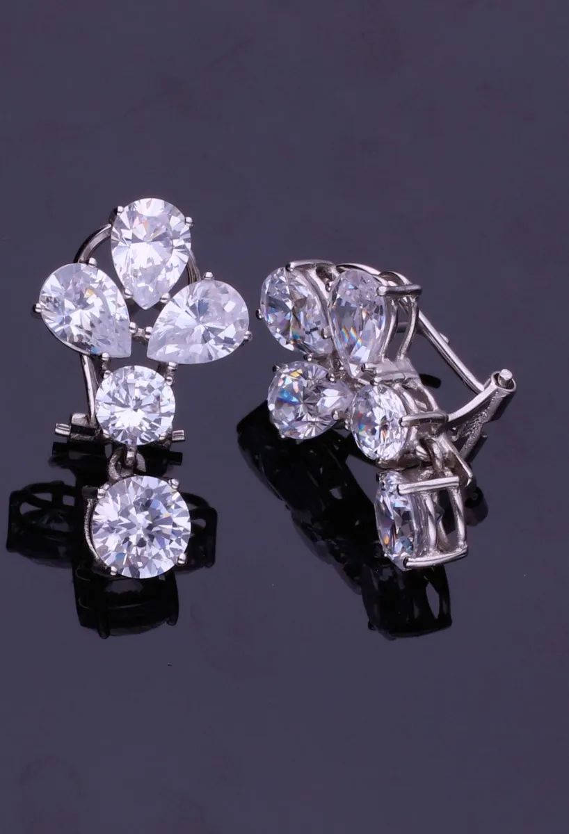 PENDIENTES MUJER ORO BLANCO Y CIRCONITAS PARA NOVIA 002_52129P