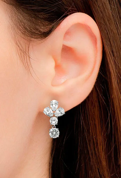 PENDIENTES MUJER ORO BLANCO Y CIRCONITAS PARA NOVIA 002_52129P