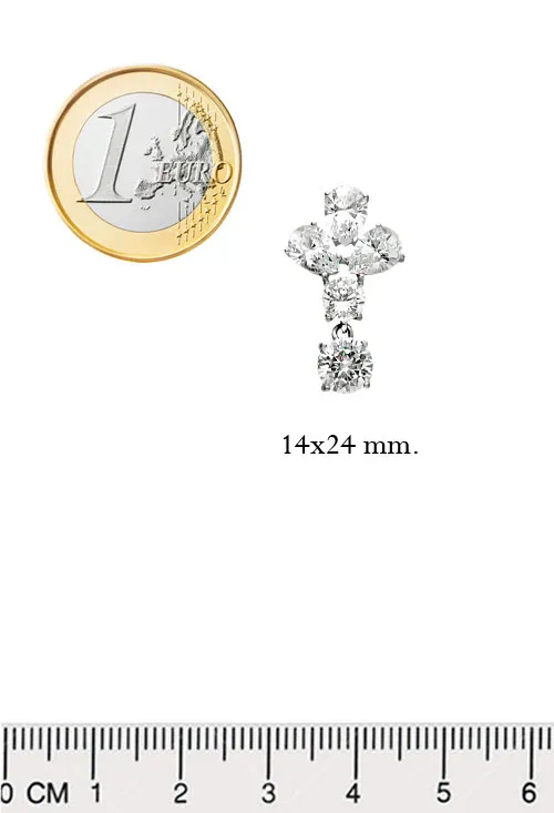 PENDIENTES MUJER ORO BLANCO Y CIRCONITAS PARA NOVIA 002_52129P
