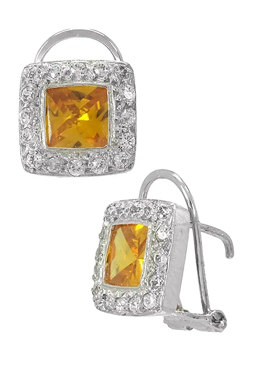 PENDIENTES ORO BLANCO CIRCONITAS Y CITRINO 002_50659POB