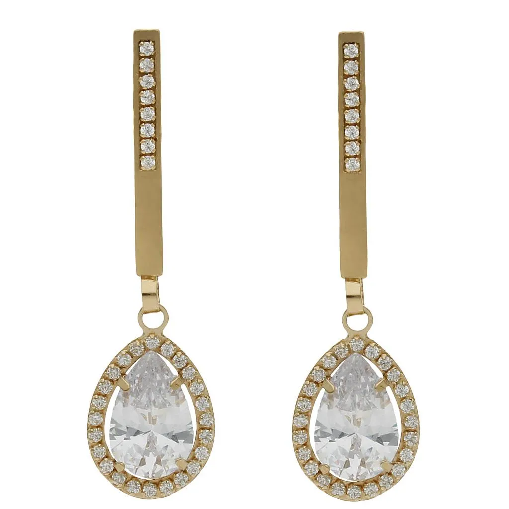 Pendientes Oro Con Circonitas