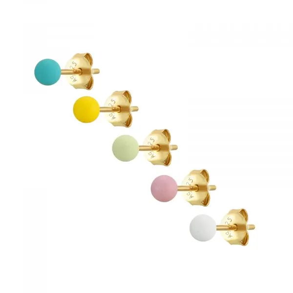 Pendientes Plata Colorball 4mm