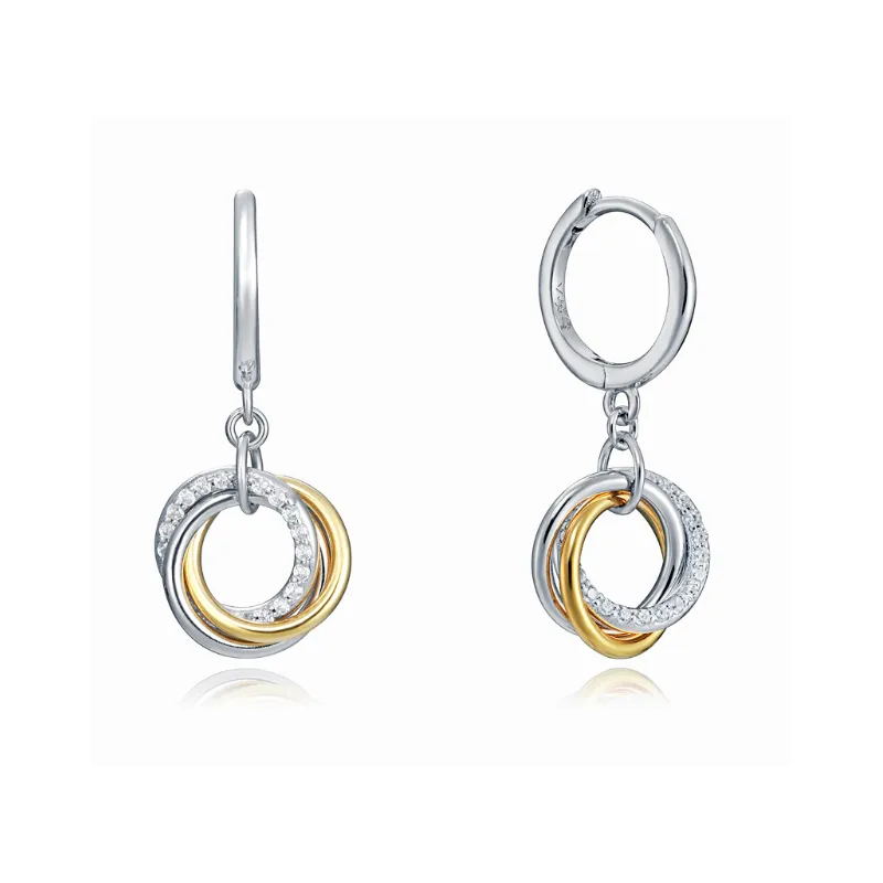 PENDIENTES VICEROY ELEGANT PLATA ANILLAS BICOLOR MUJER 13033E10039