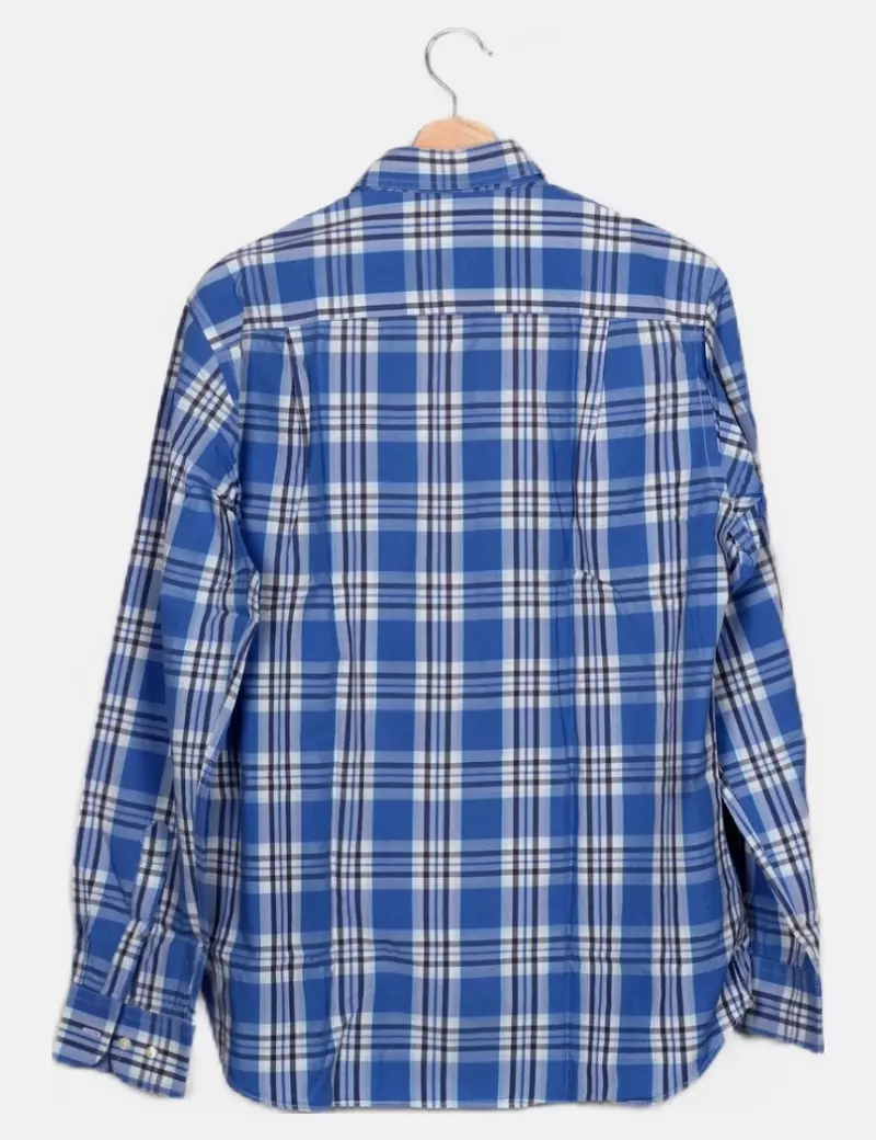 Pertegaz Camisa azul estampado cuadros