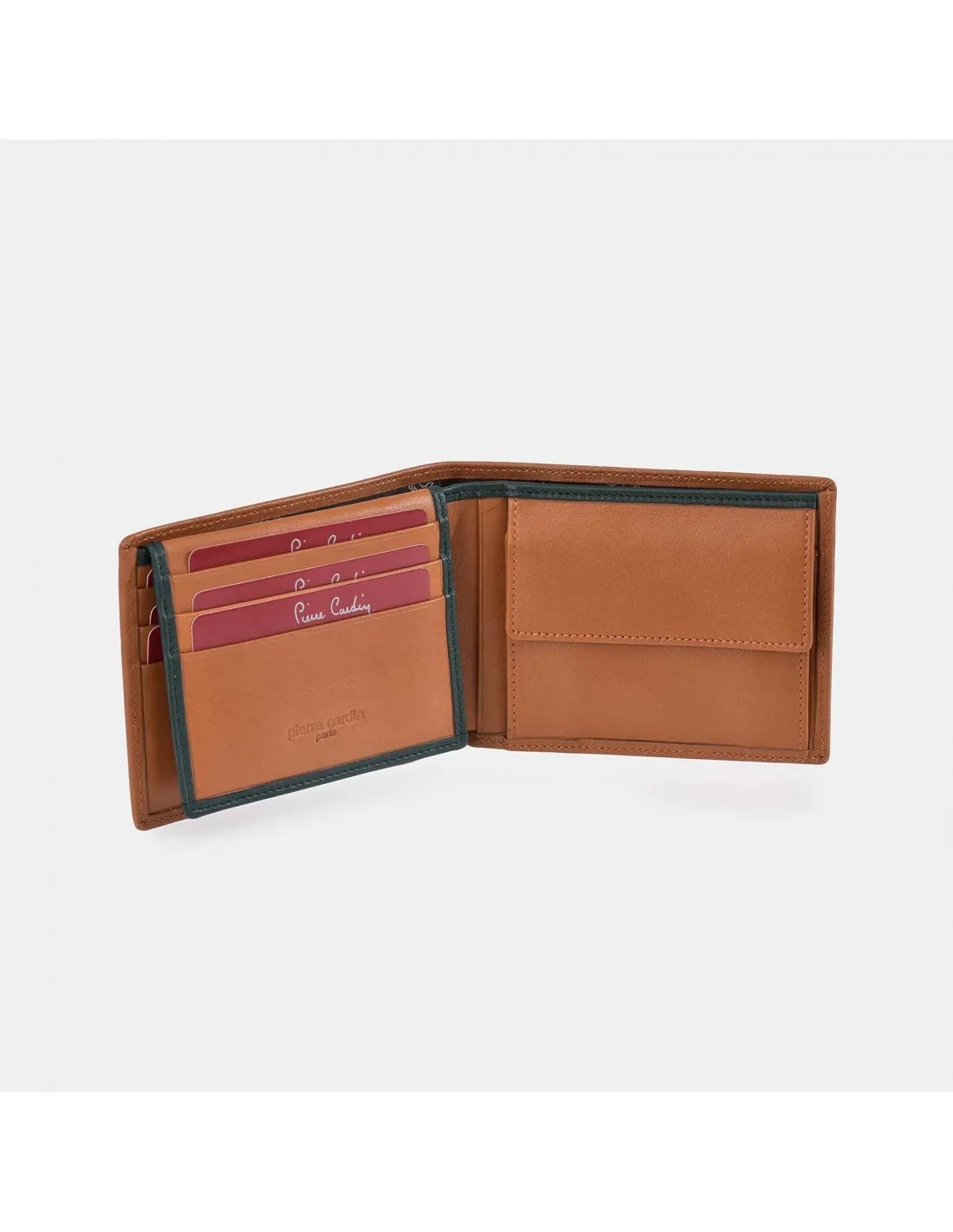 PIERRE CARDIN Cartera tipo Americano con Monedero para Hombre Piel Dandy