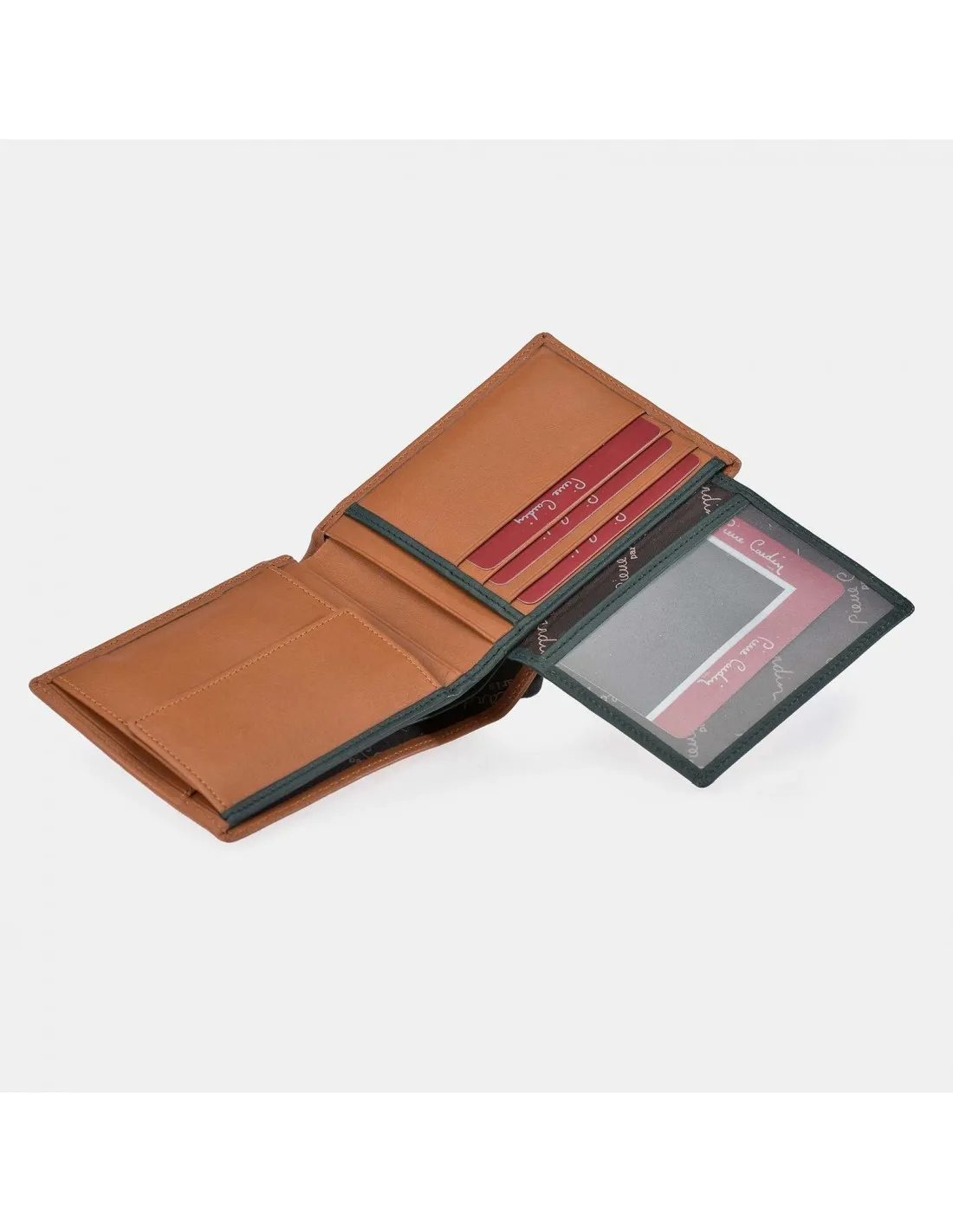 PIERRE CARDIN Cartera tipo Americano con Monedero para Hombre Piel Dandy