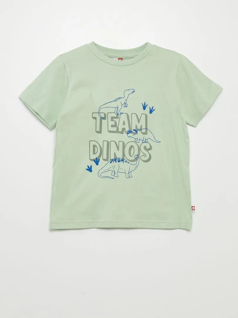 PIJAMA CORTO 'DINOSAURIOS'  2 PIEZAS  VERDE