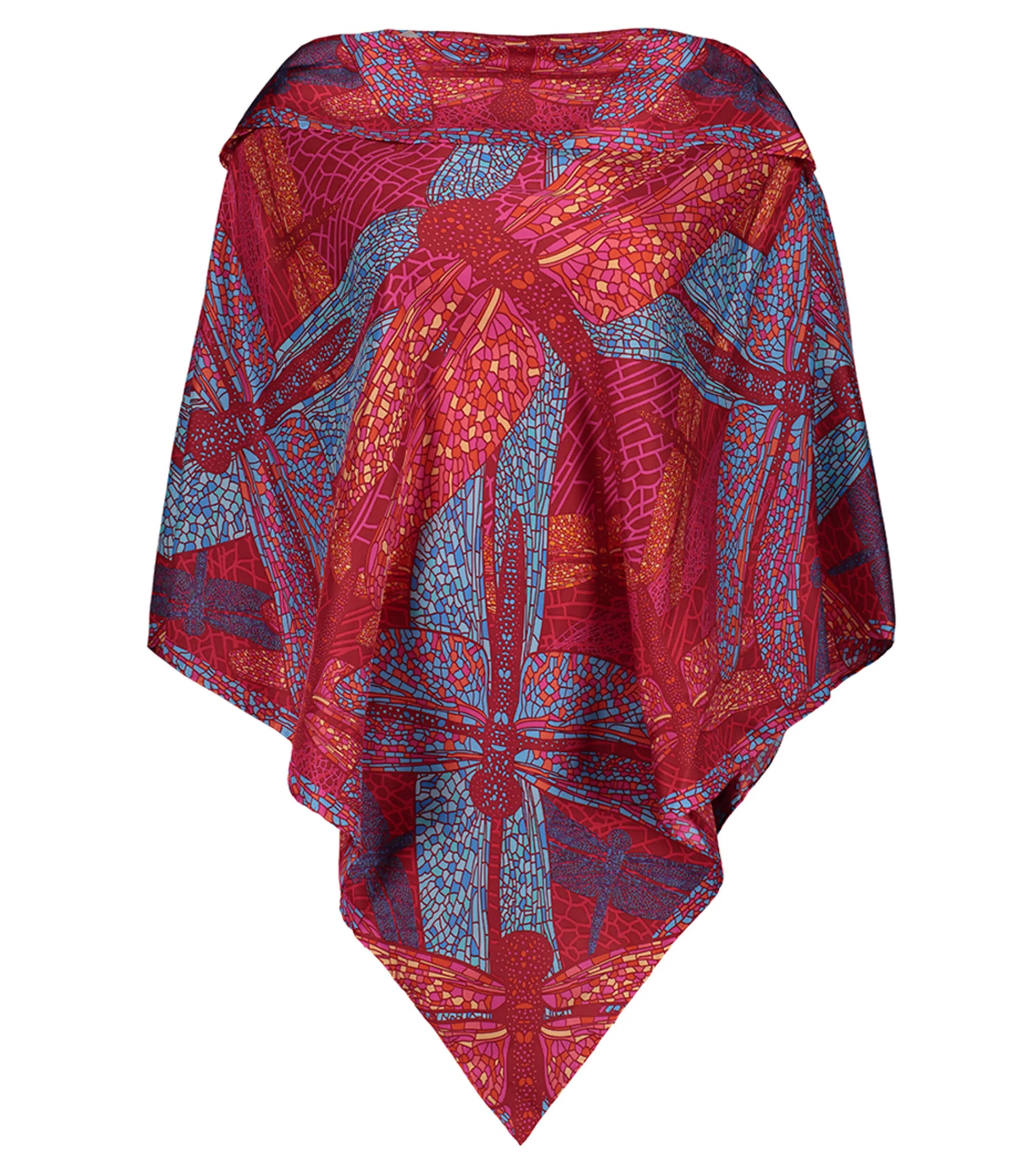 Pineda Covalin Poncho Vino Libélula Mujer