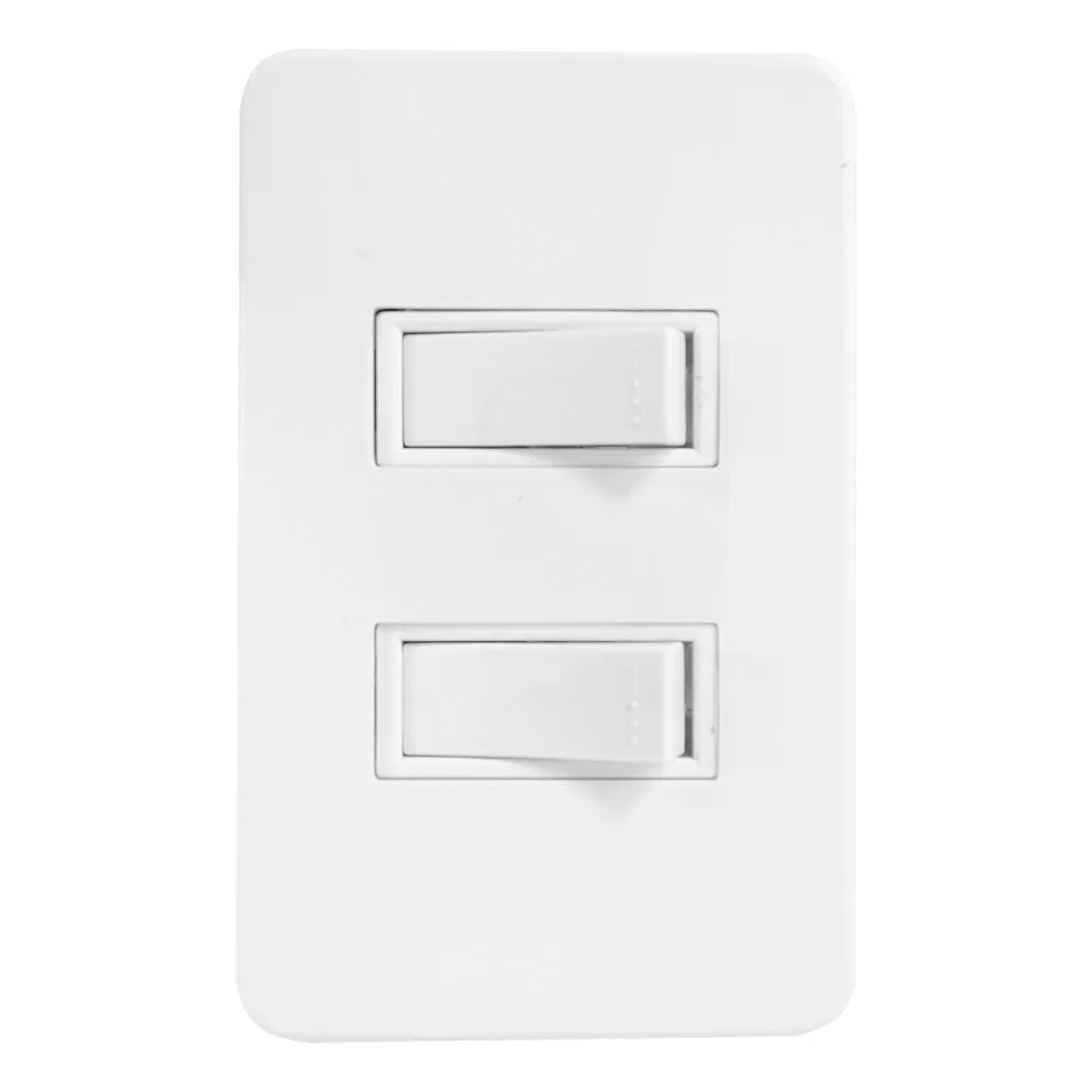 Placa Tradizione con 2 interruptores sencillos