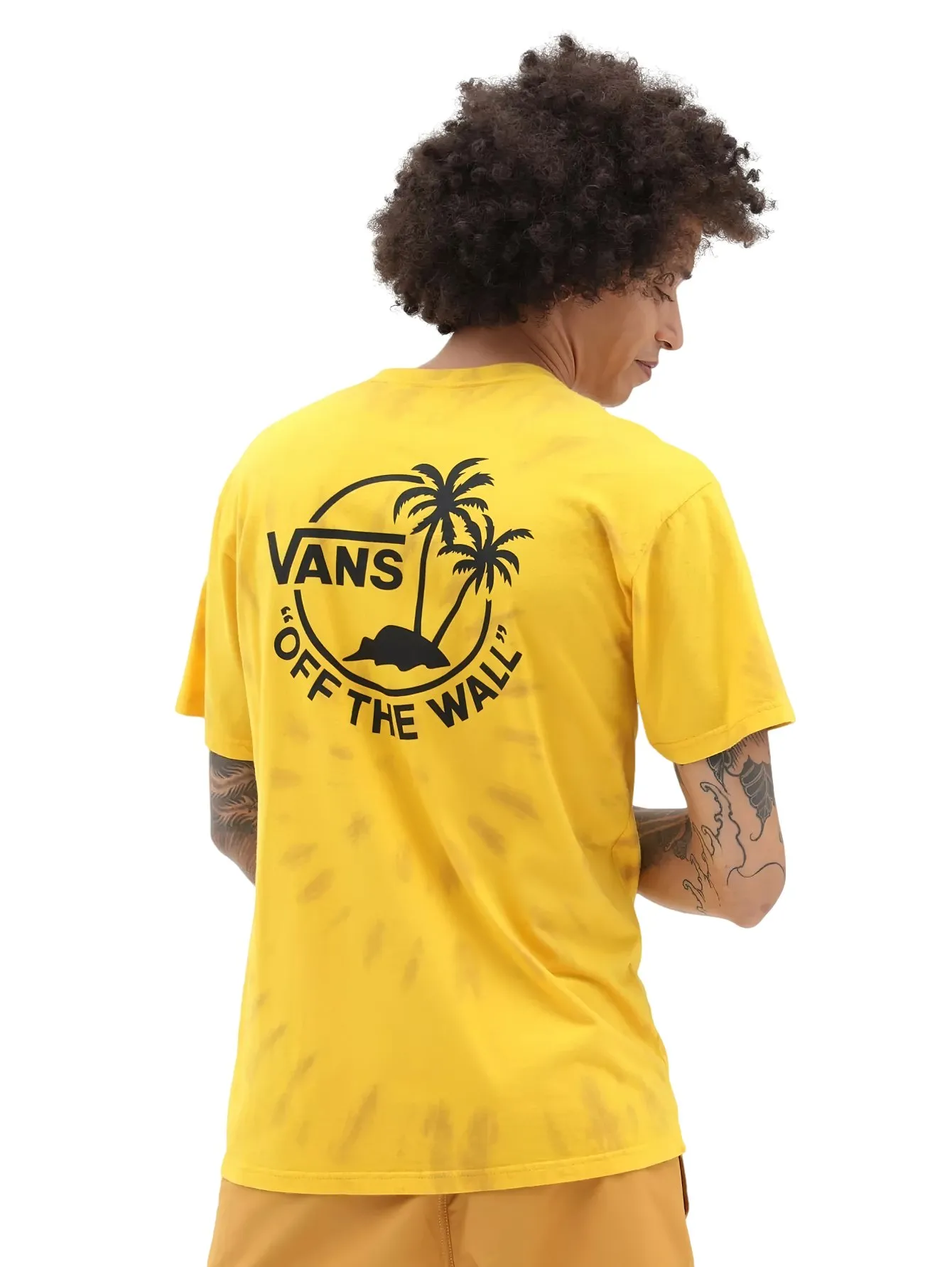 Playera Vans Palm Ti Dye Amarillo Para Hombre