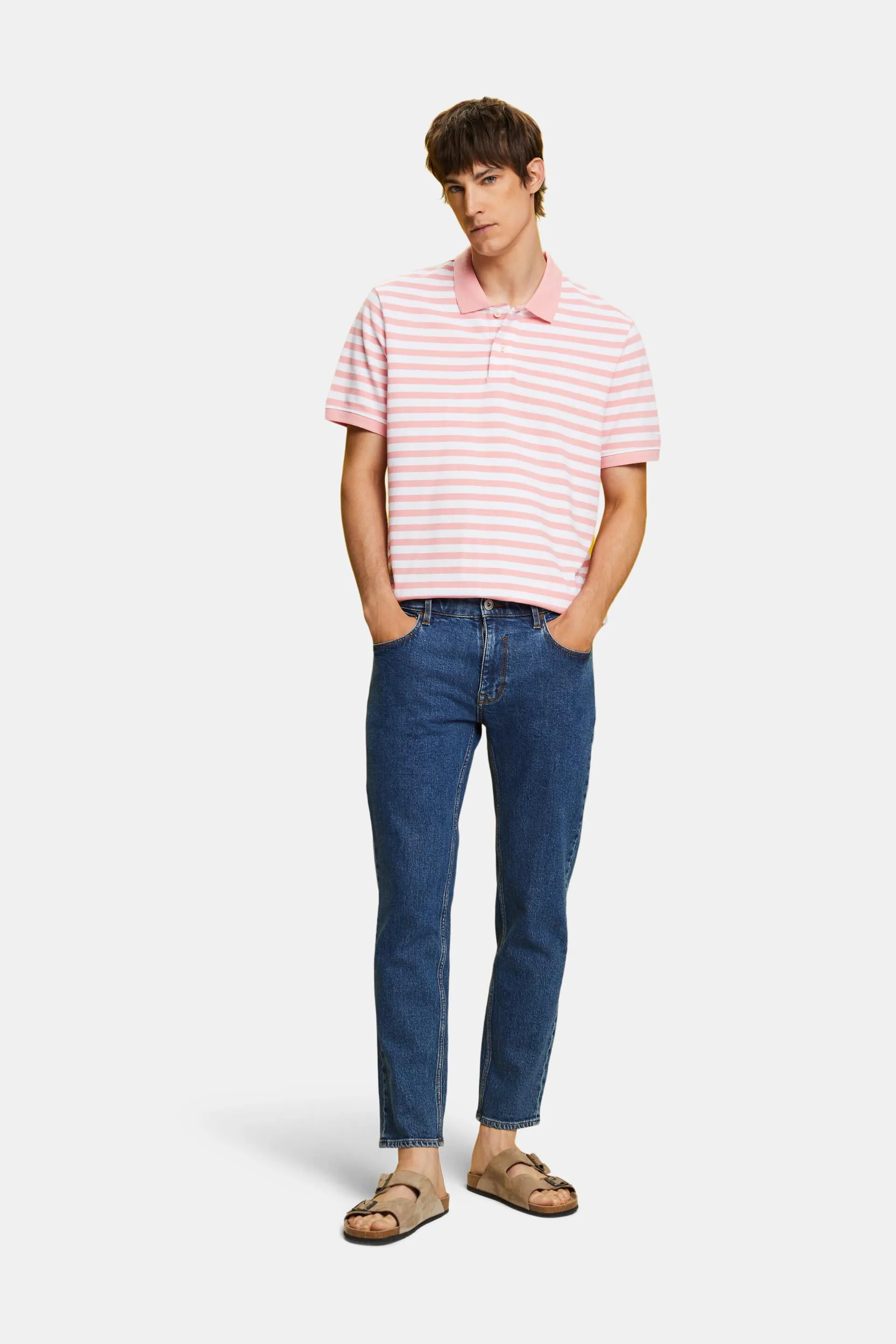 Polo de corte ceñido con rayas