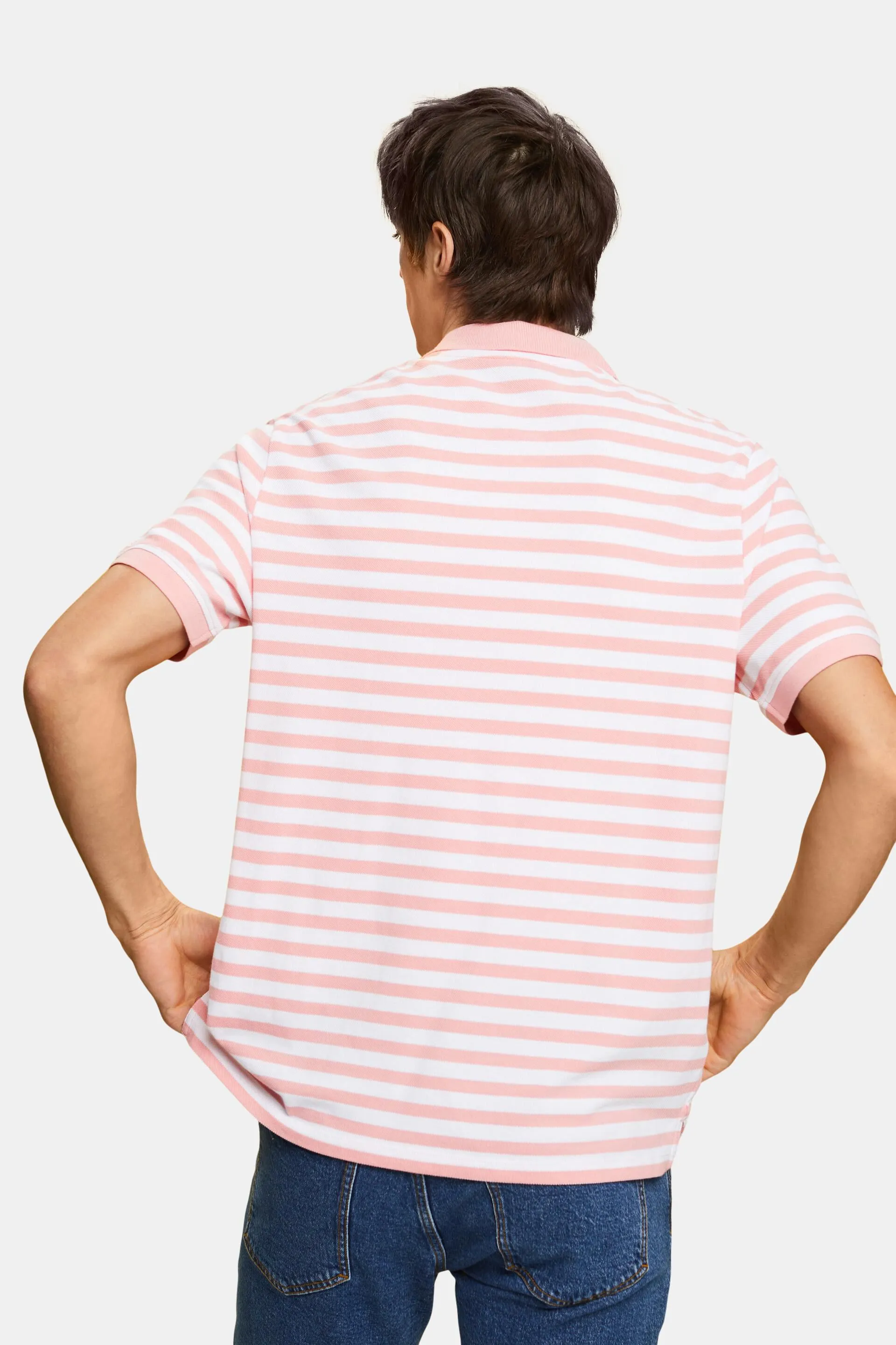 Polo de corte ceñido con rayas