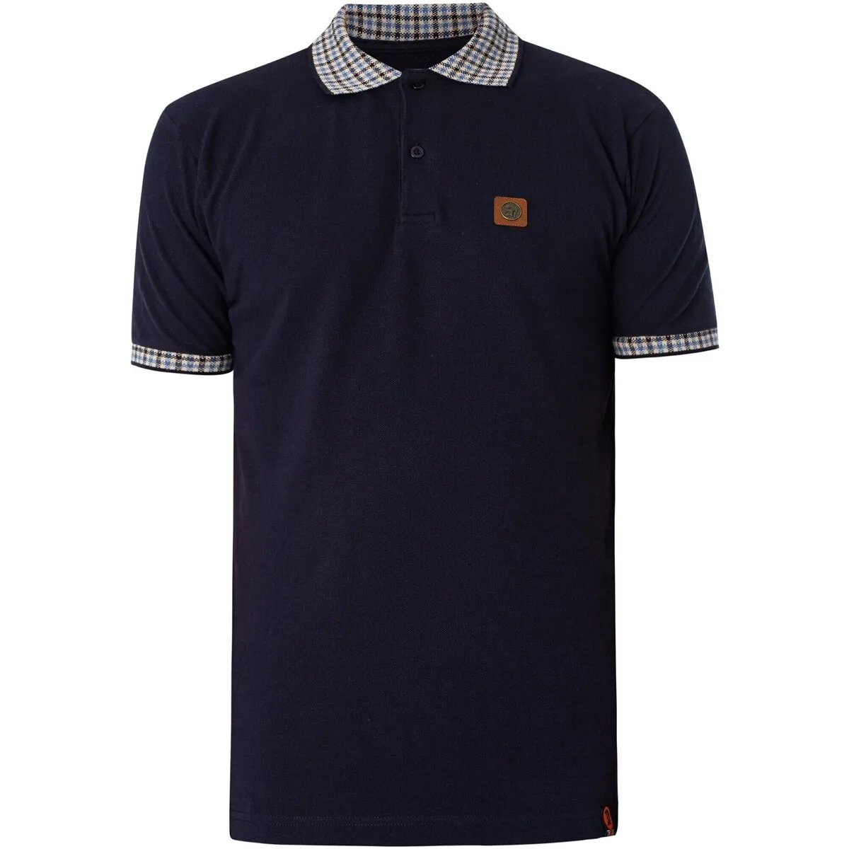 Polo De Piqué Con Ribete A Cuadros De Cuadros