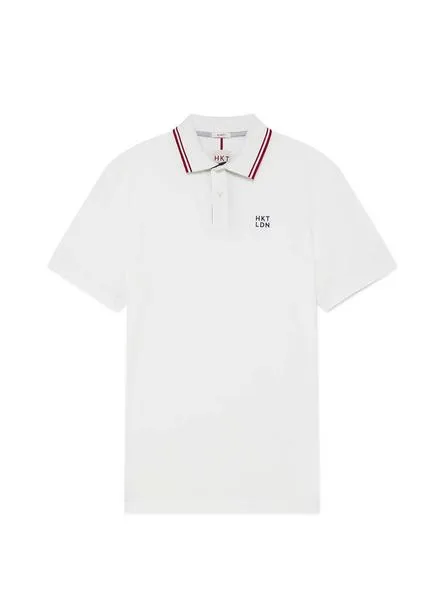 polo hackett contrast blanco para hombre