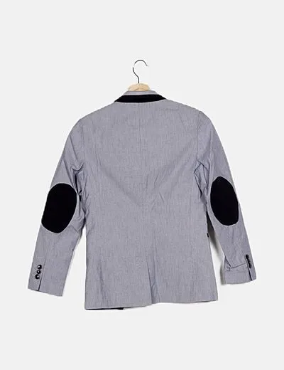 POWER DENIM Blazer azul jaspeado