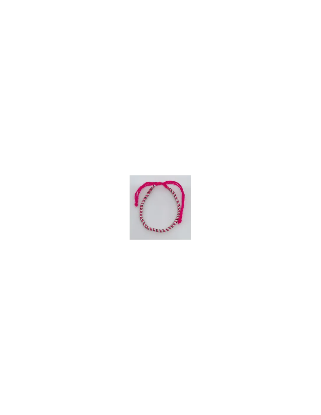 Pulsera De Hilo Doble Fucsia