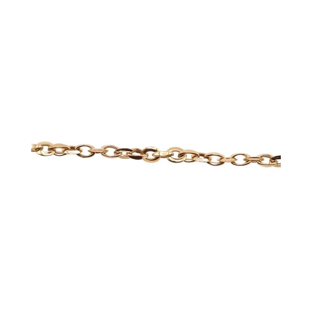 Pulsera de oro de 18k de eslabones con cierre de mosquetón. Largo 20 cm