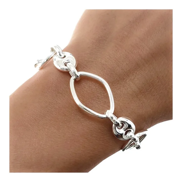 Pulsera de Plata Asas y Calabrote