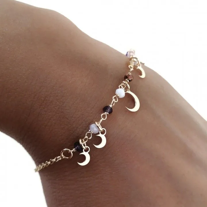 Pulsera Plata con Baño de Oro