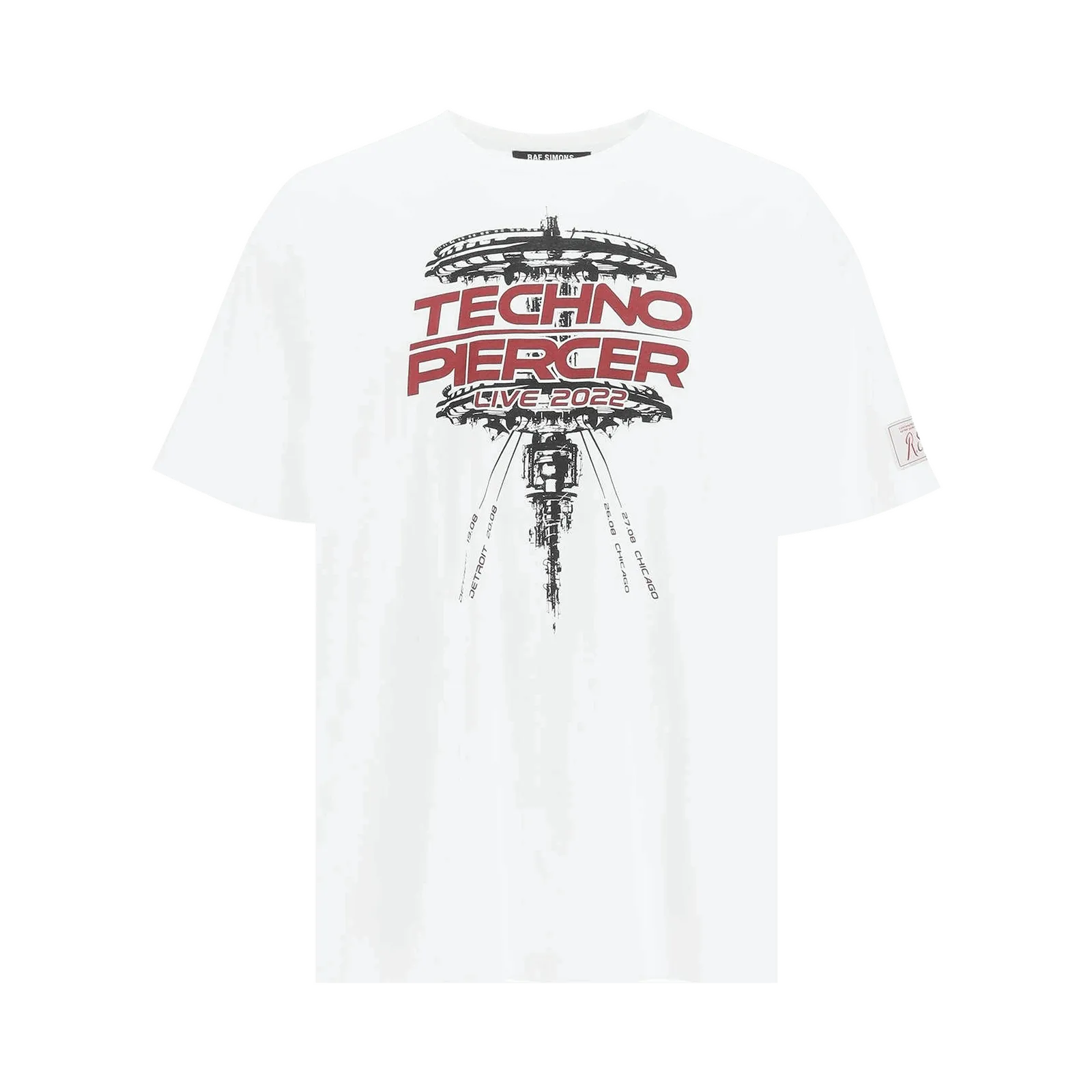 RAF SIMONS TECHNO PIERCER BIG FIT TSHIRT