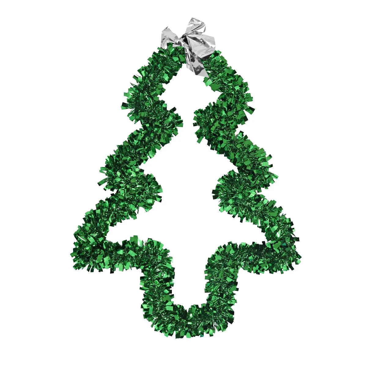 rbol Navideo de Tinsel con Moo color Plata
