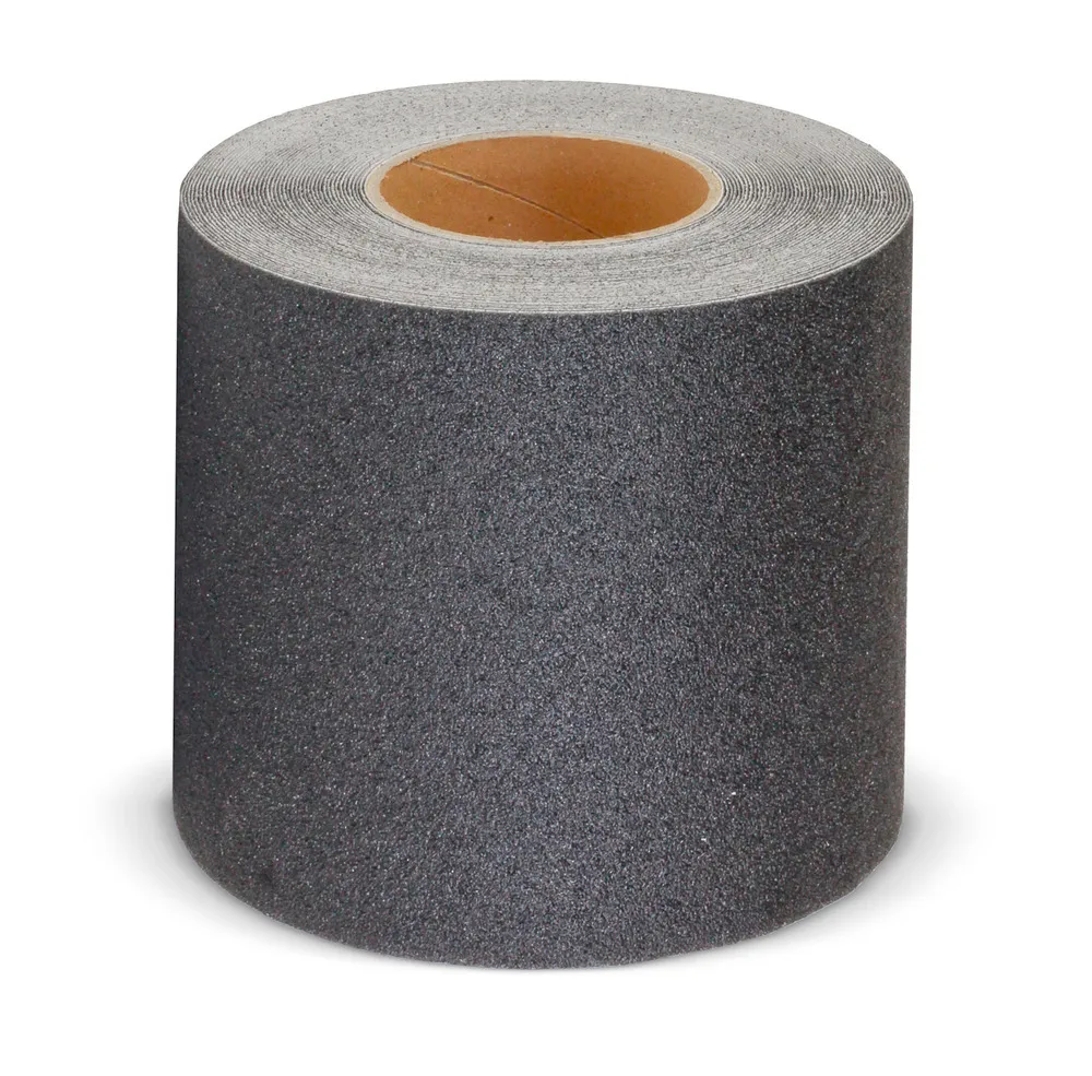 Revestimiento antideslizante m2, extra resistente, negro, rollo 150 mm x 18,3 m