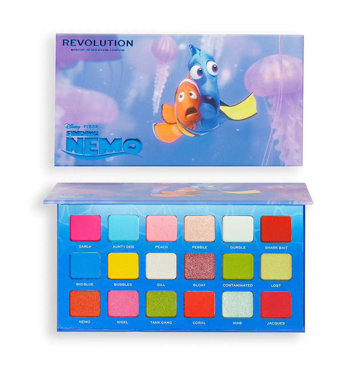 REVOLUTION  *BUSCANDO A NEMO*  PALETA DE SOMBRAS DE OJOS FINDING NEMO