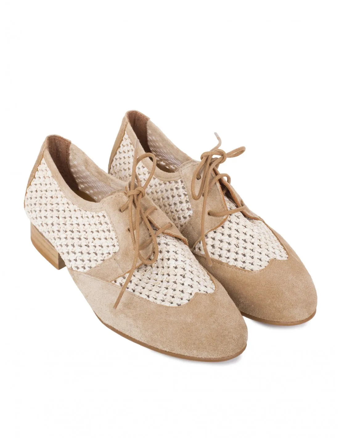 SALONISSIMOS Blucher Trenzados Beige