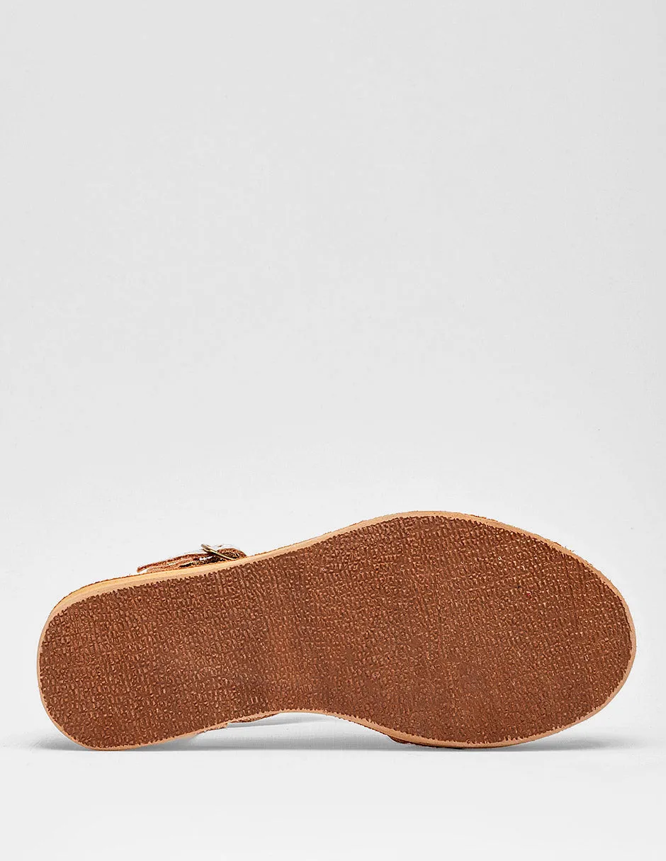 Sandalia cerrada tejida Sheila color beige para niña cod. 125250