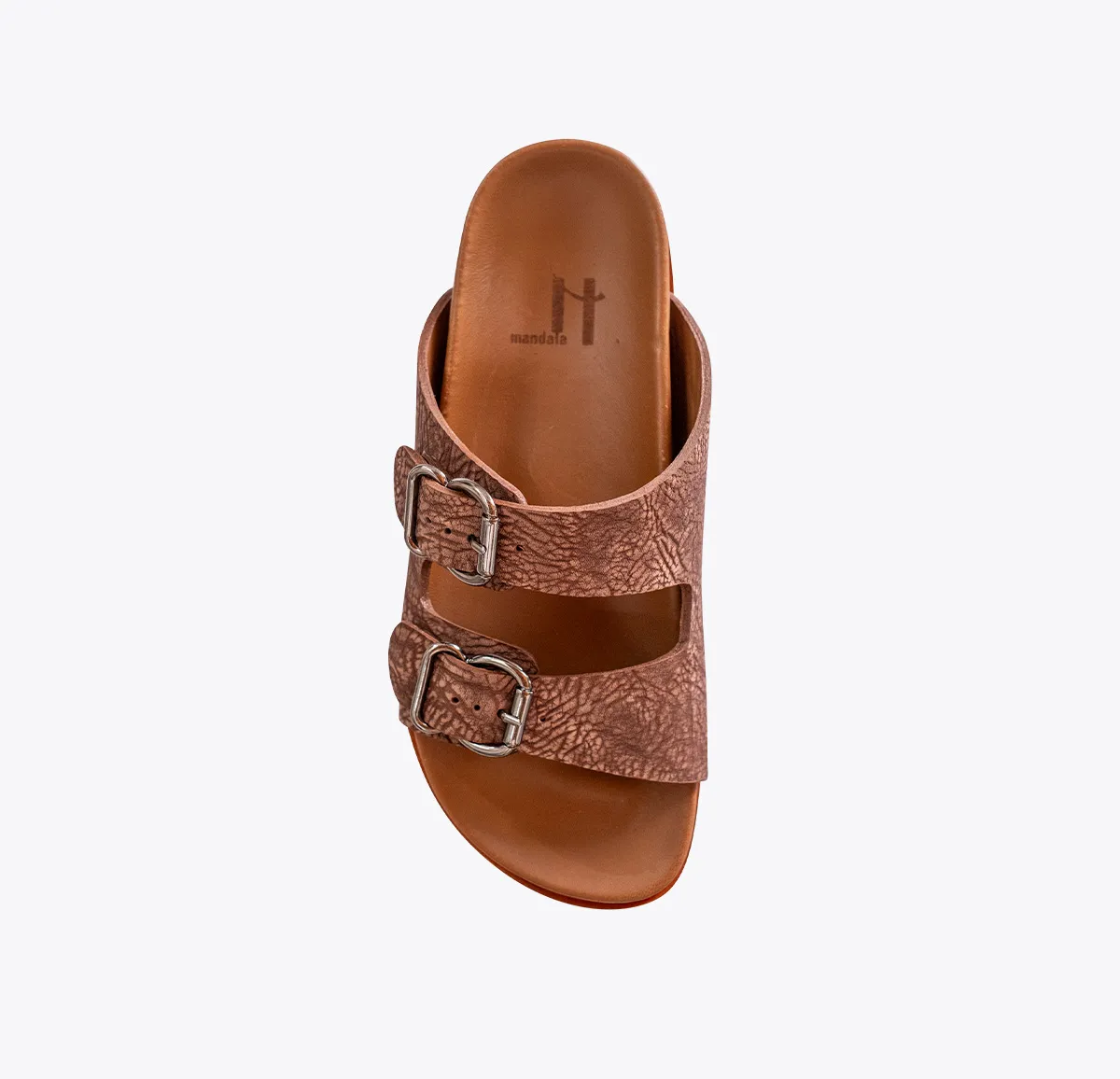 Sandalia cuello de toro hebillas mujer