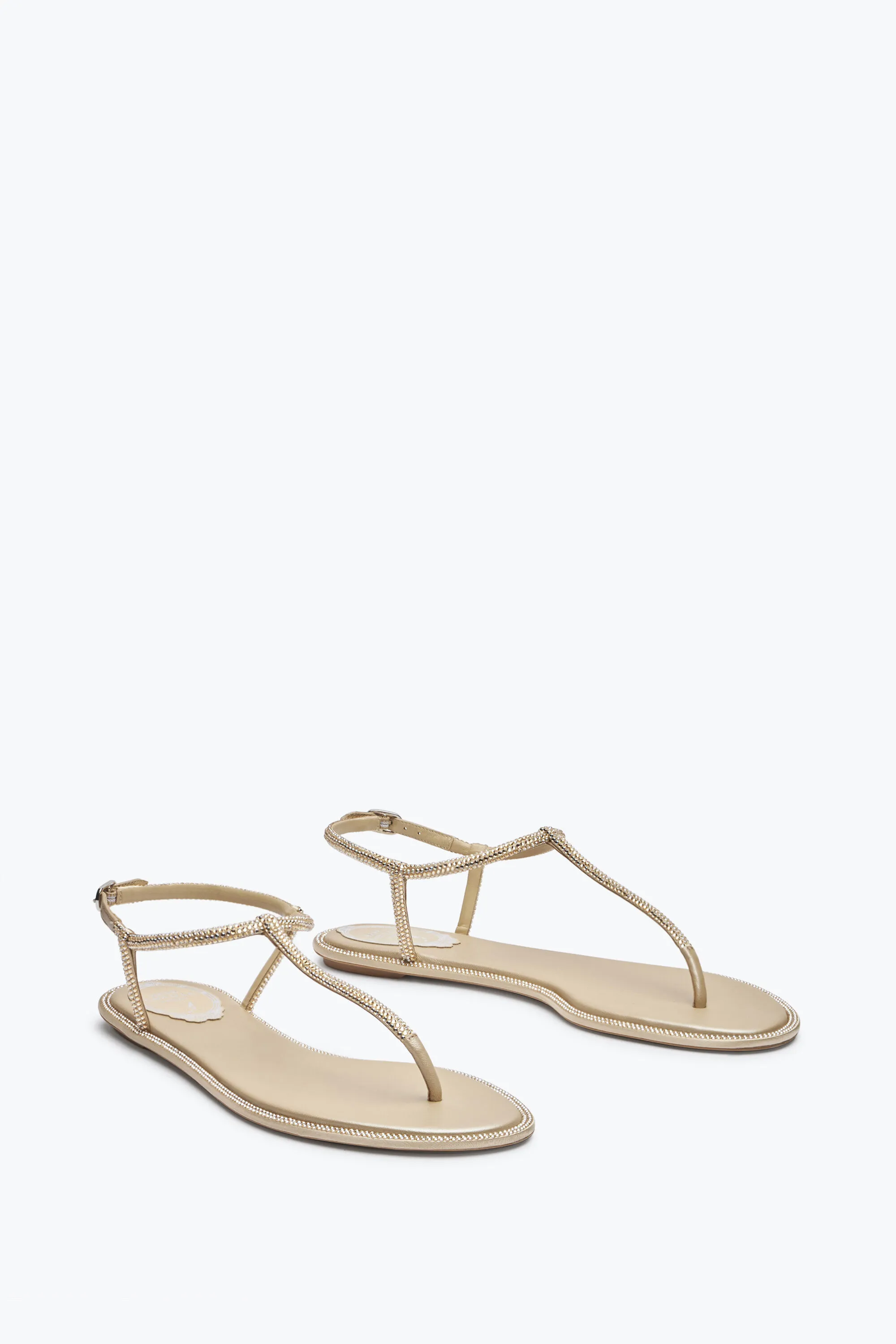 Sandalia Diana Beige Con Cristales 10