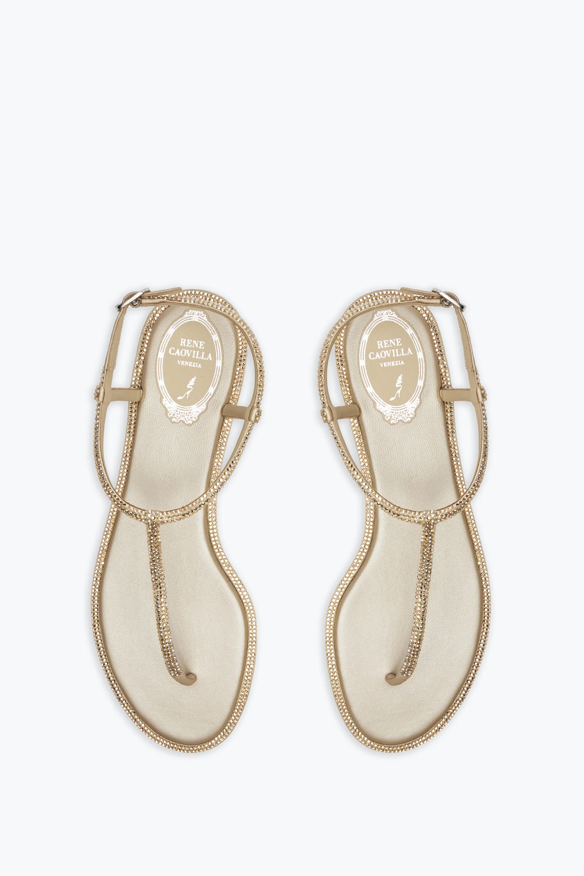 Sandalia Diana Beige Con Cristales 10