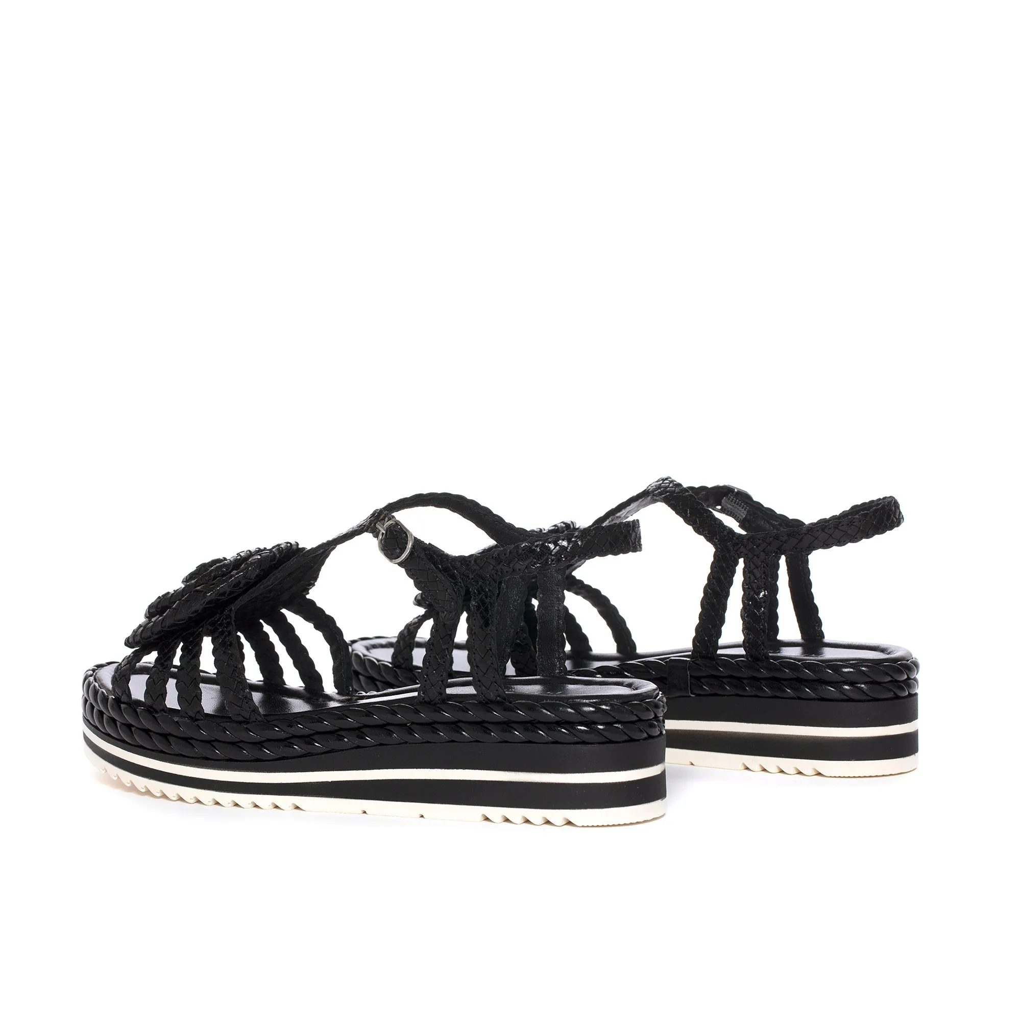 SANDALIA PLATAFORMA MILAN NEGRO