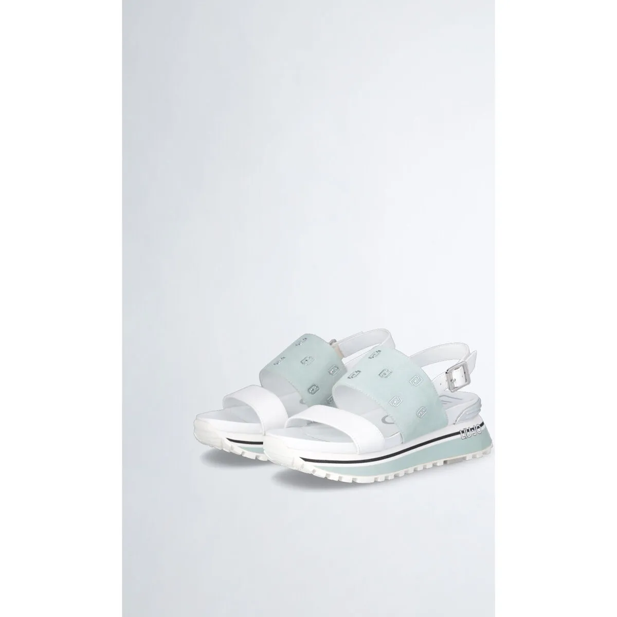 Sandalias de plataforma con micrologotipo