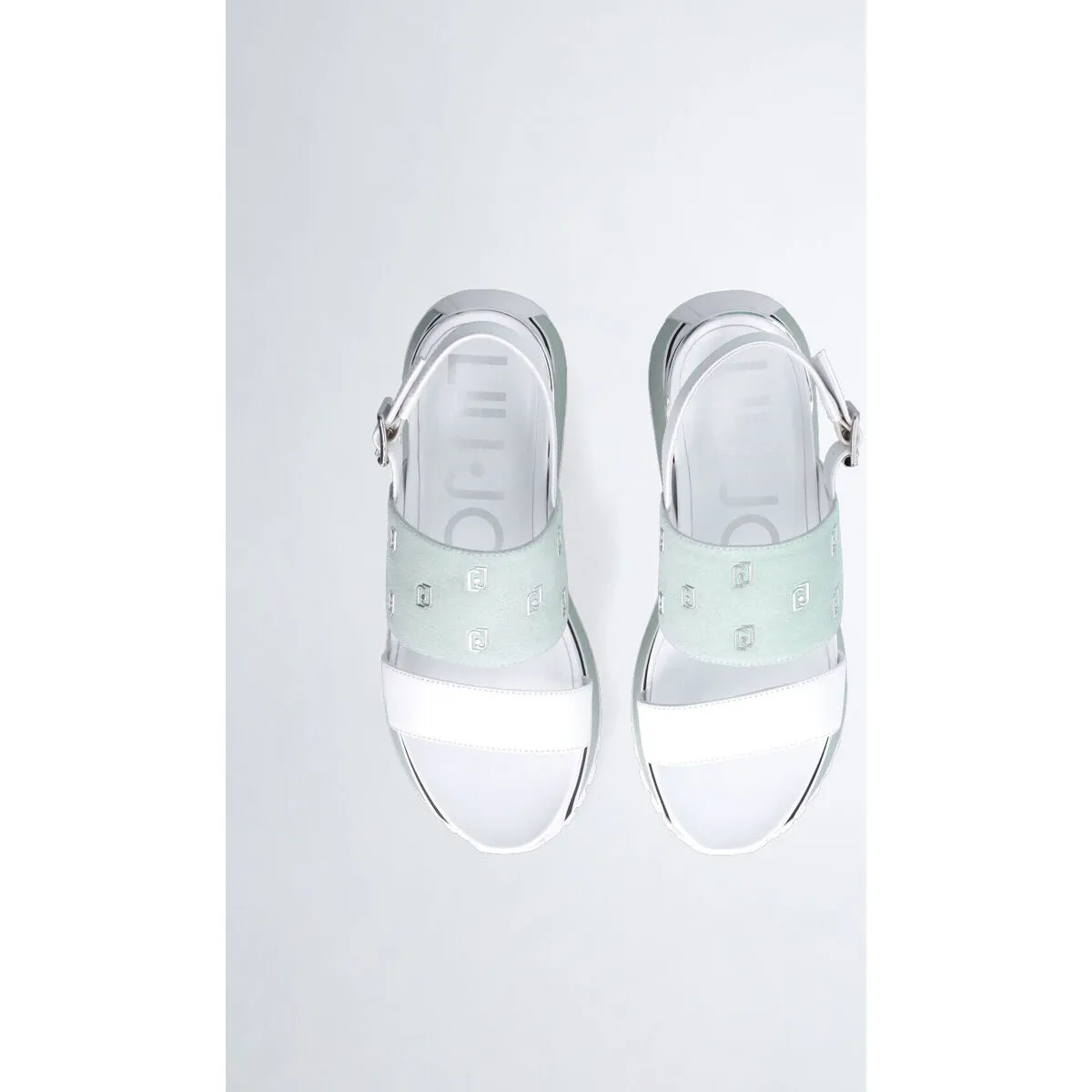 Sandalias de plataforma con micrologotipo