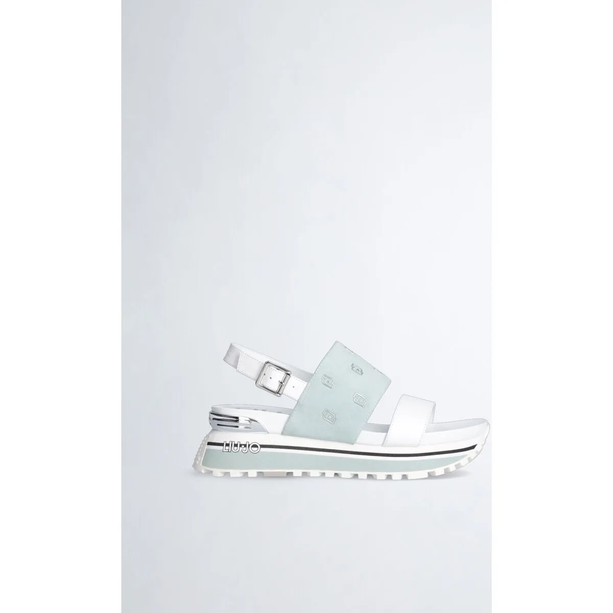Sandalias de plataforma con micrologotipo
