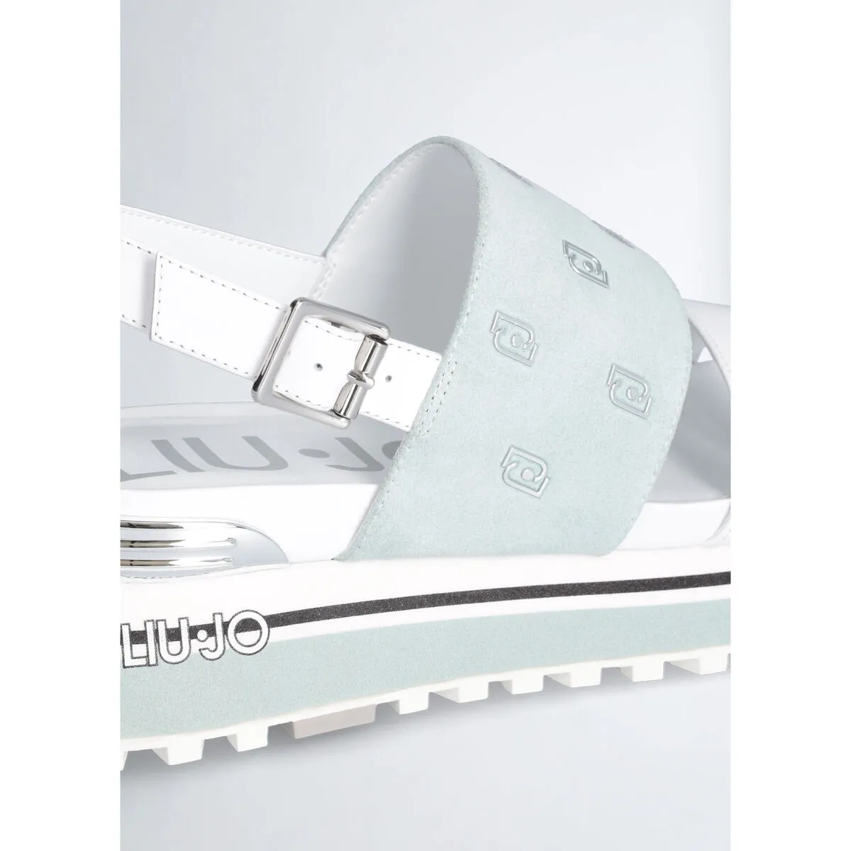 Sandalias de plataforma con micrologotipo
