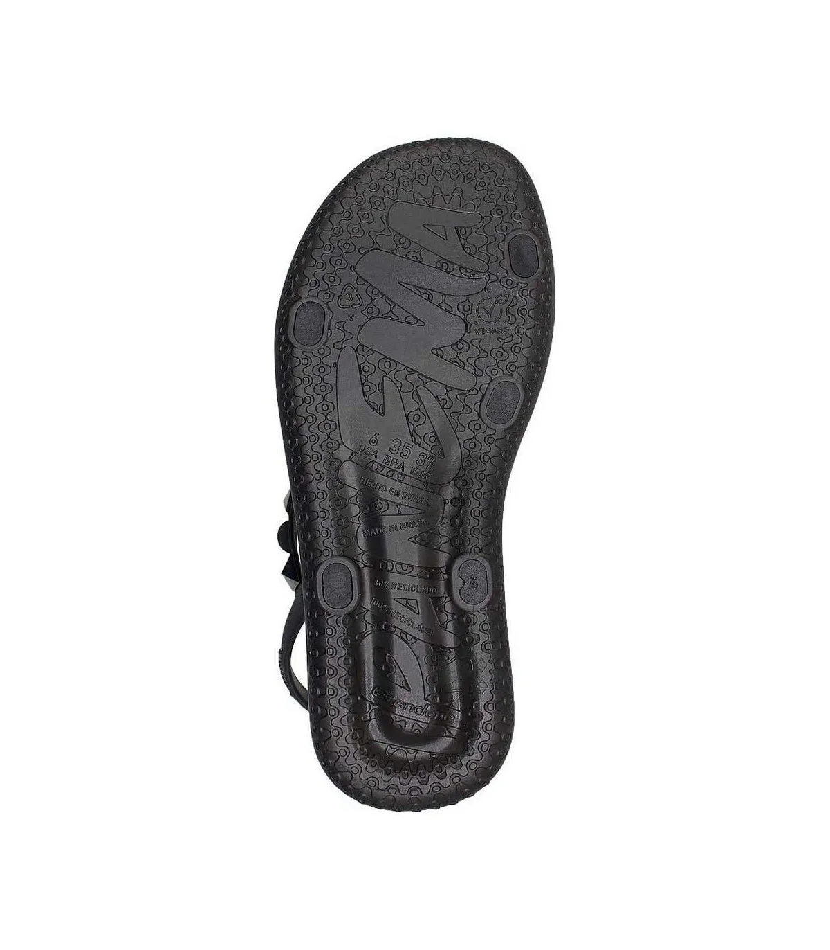 Sandalias Ipanema Meu Sol Flatform AD Mujer Negro Lila