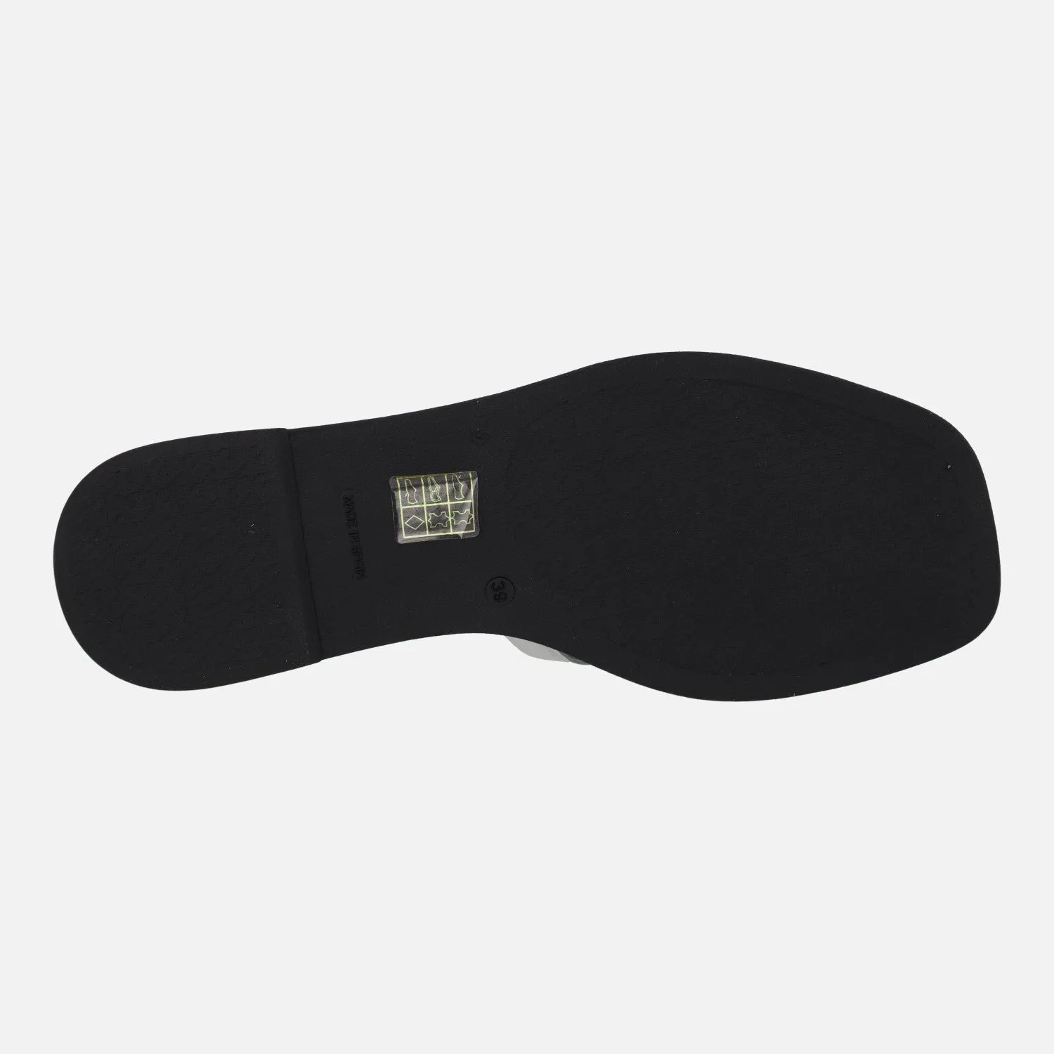 Sandalias planas de piel en combinado de metalizados