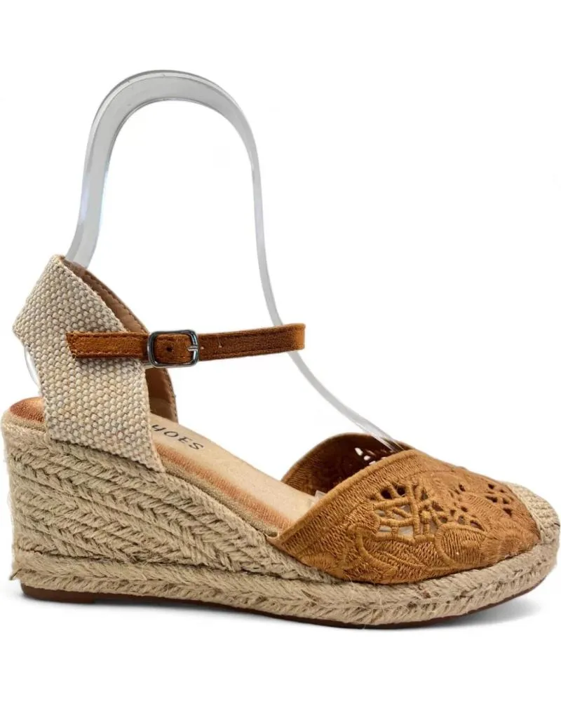 Sandalias TIMBOS  de Mujer SANDALIA CUNA PLATAFORMA ESPARTO MUJER CAMEL 129839  MARRóN