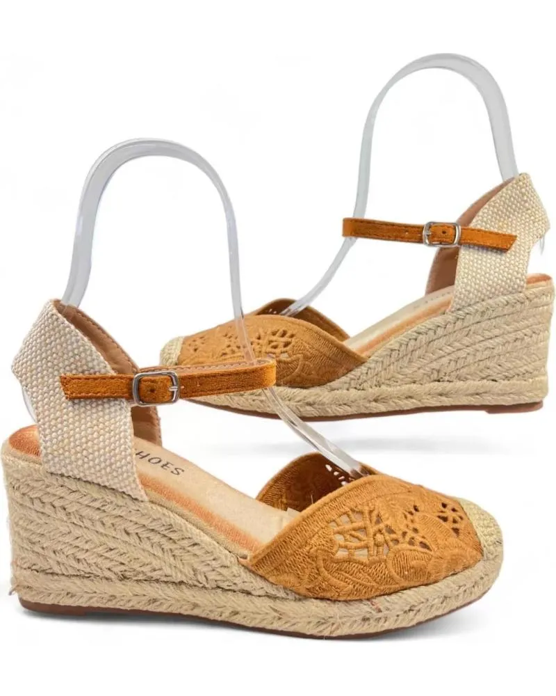 Sandalias TIMBOS  de Mujer SANDALIA CUNA PLATAFORMA ESPARTO MUJER CAMEL 129839  MARRóN