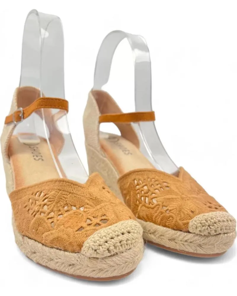 Sandalias TIMBOS  de Mujer SANDALIA CUNA PLATAFORMA ESPARTO MUJER CAMEL 129839  MARRóN