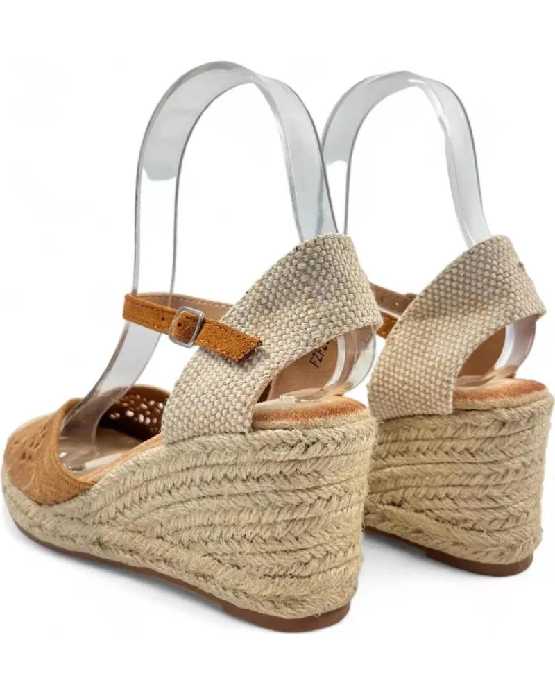 Sandalias TIMBOS  de Mujer SANDALIA CUNA PLATAFORMA ESPARTO MUJER CAMEL 129839  MARRóN