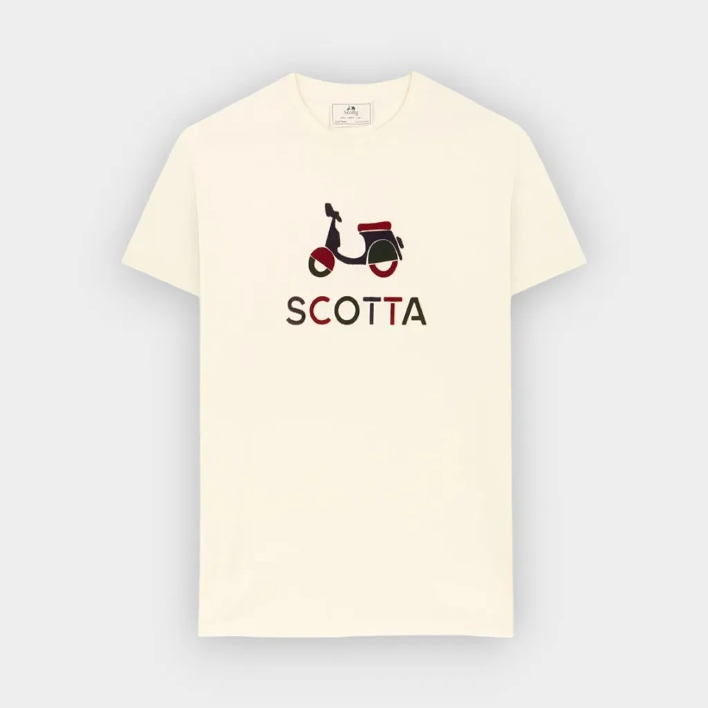 Scotta 1985 – Camiseta Logo Scotta floc crudo