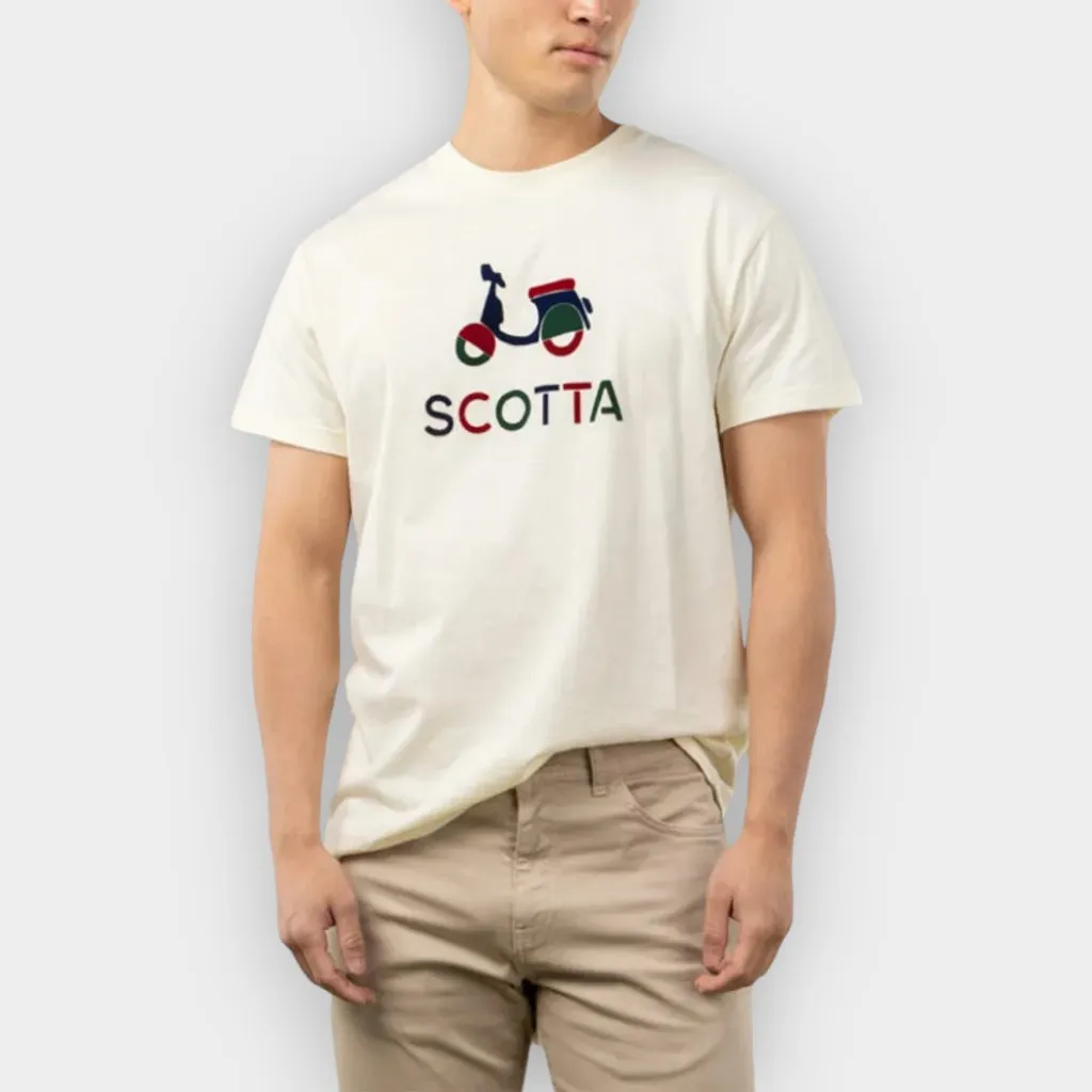 Scotta 1985 – Camiseta Logo Scotta floc crudo